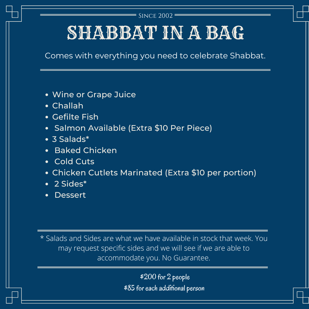 Shabbos in a Bag | Chabad of Monterey